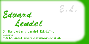 edvard lendel business card